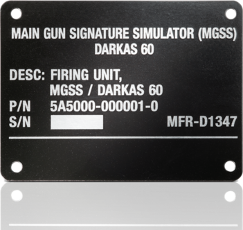 Etched aluminium type plate
