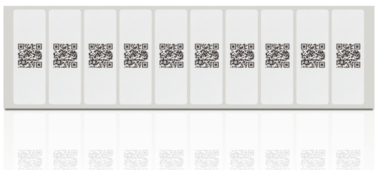 Printed plastic barcode label